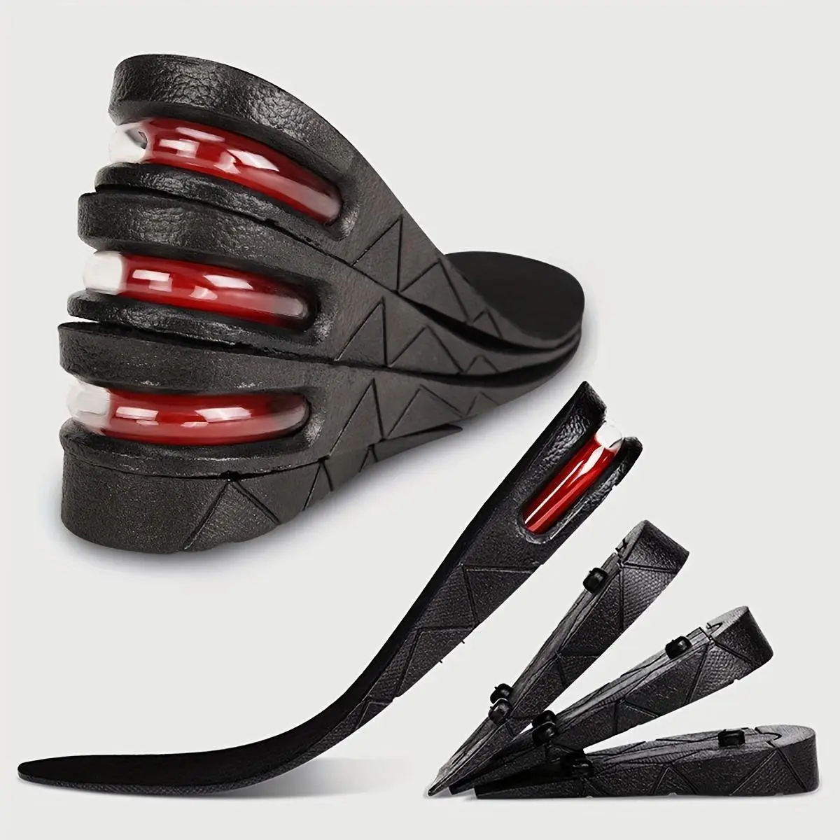 Breathable Heightening Insoles, 1 Pair Comfortable Air Cushioned Insoles, Invisible Heightening Insoles for Men & Women, Supportive Soles