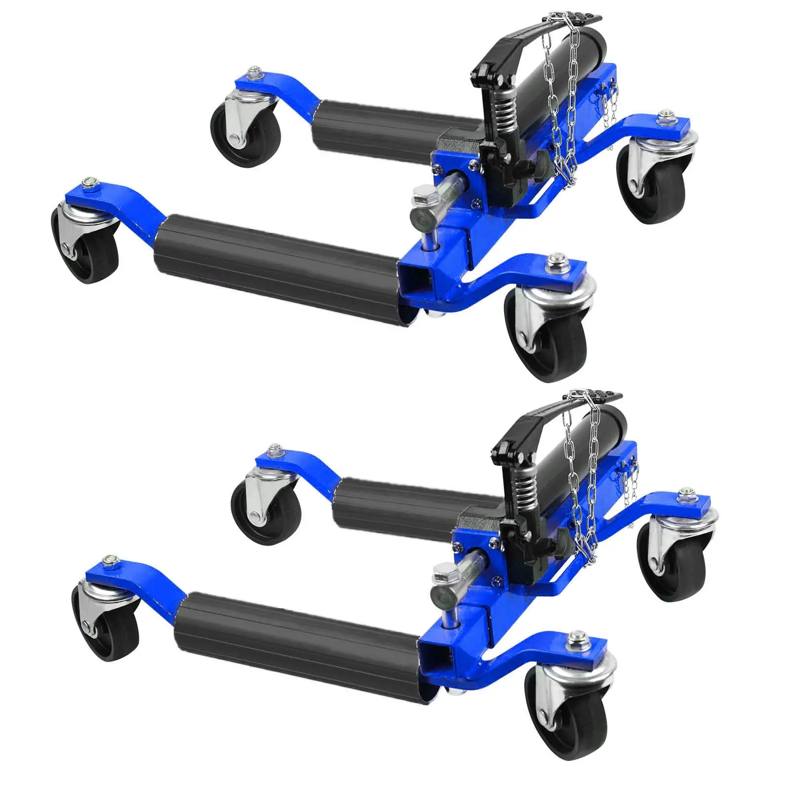 1500lbs Heavy Duty Car Wheel Dolly Set of 2 – Hydraulic Vehicle Positioning Skates with Ratcheting Foot Pedal – For Cars, Boats, Motorcycles, Garage & Auto Shop Use