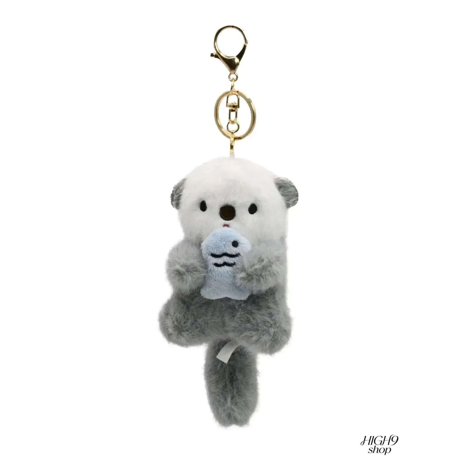 Cute Fuzzy Otter Pendant Keychain Charm, Lovely Animal Themed Bag & Backpack Accessory, Practical Daily Keyring And Thoughtful Gift For Animal Lovers