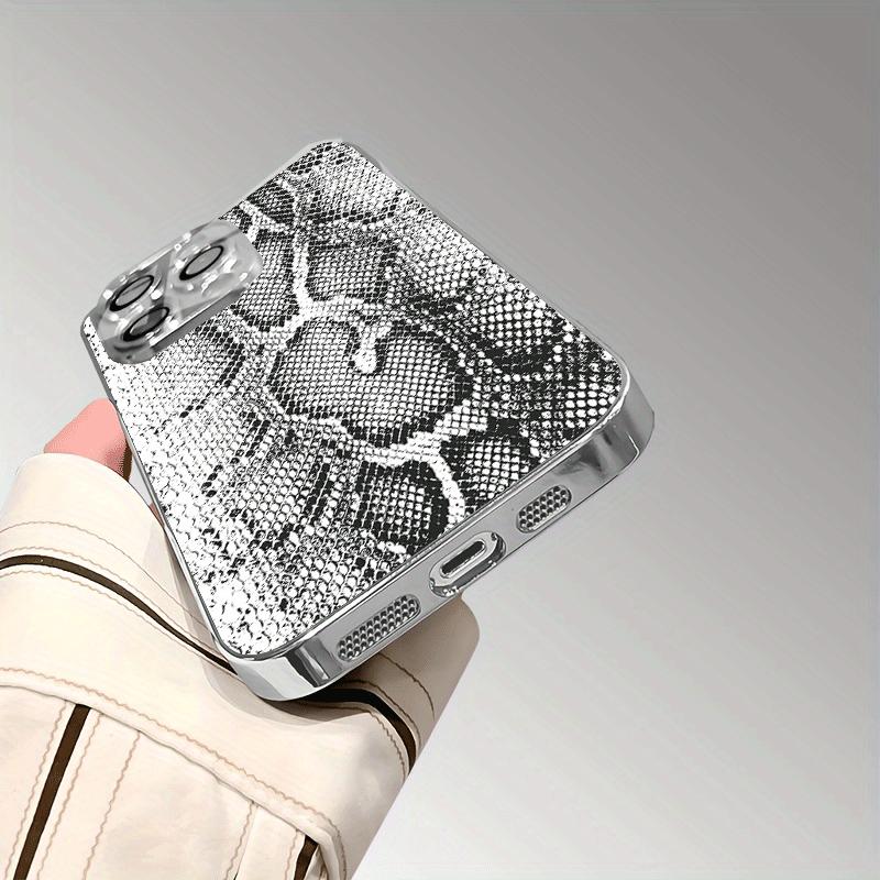 Premium Snake Skin iPhone Case with Electroplated Edges - Trendy Luxury Style for iPhone 17/16/15 Pro Max 14 Plus/13/12/11 Pro Air