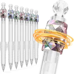 8 Pcs Gel Pens - 0.7mm Fidget Rotating Black Ink Fine Point Smooth Writing - Soft Grip Quick-dry Gel Pens for Journaling, Cute School & Office Supplies for Women Menfidget toys