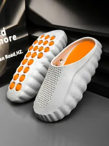 Men's Comfy Massage Slide Slippers, Lightweight EVA Thick-Soled Clogs with Breathable Holes, Perfect for Home, Shower, Beach & Casual Daily Wear Footwear