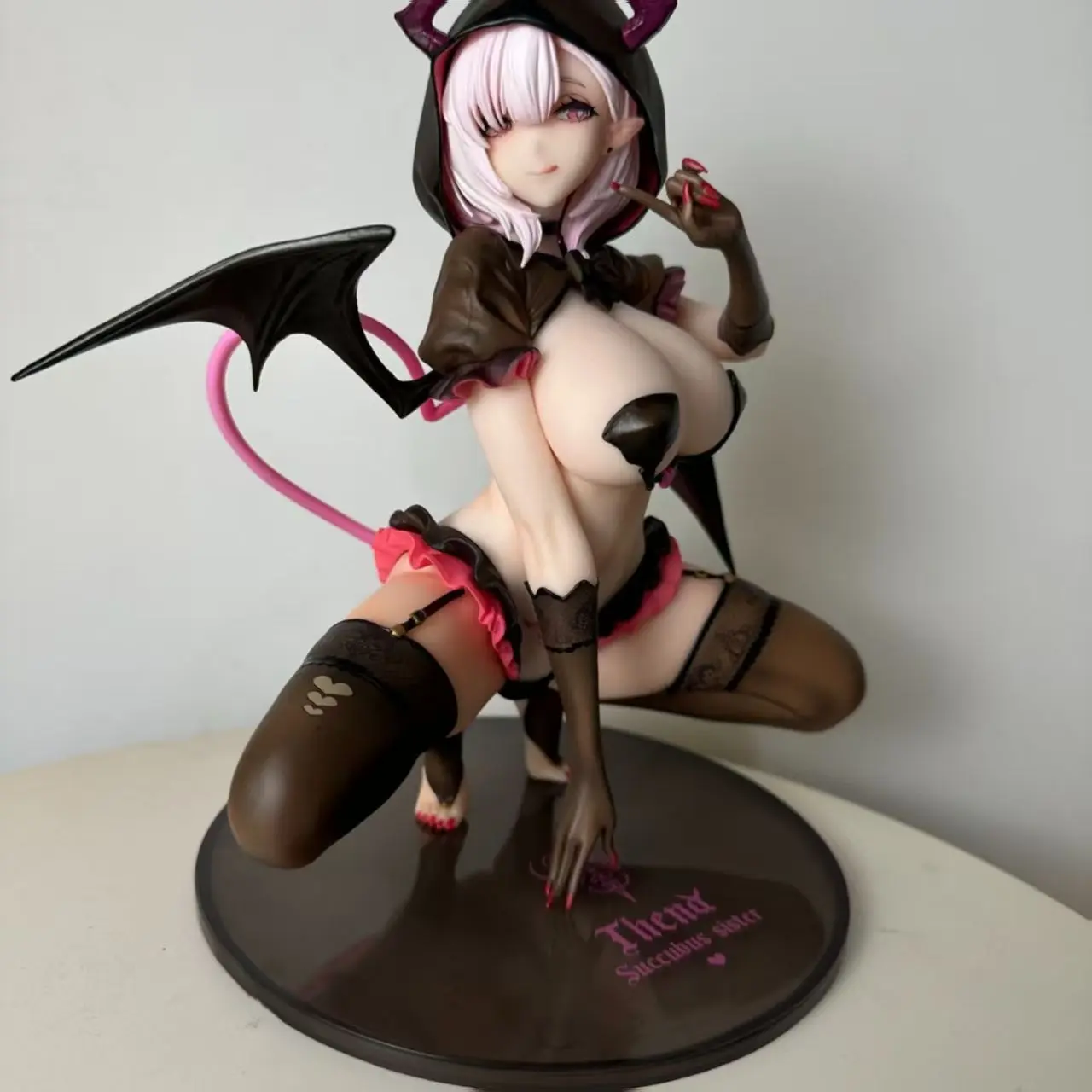 Gk Mimi Sister Tina High-Quality Crouching Pose Anime Girl Figure, PVC Figure, Premium Secondary Character Collectible, Perfect for Anime Enthusiasts
