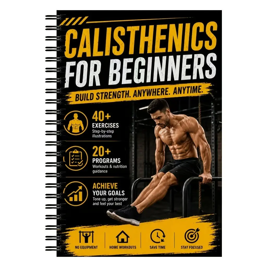 Beginner Bodyweight Fitness Journal, No Equipment Home Street Training Plan Notebook, Self-Weight Workout Log Book, DIY Exercise Planner, Home Workouts