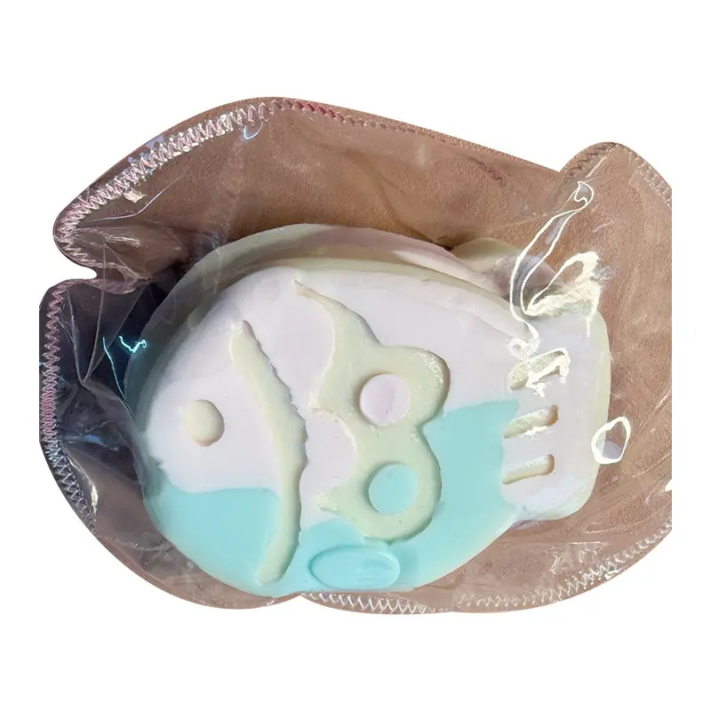 Cute Fish Taiyaki Squishy Toy Food Grade Silicone Pop Fidget Squeeze Toy Aesthetic Slow Rising Stress Relief Anxiety Relief Sensory Toy