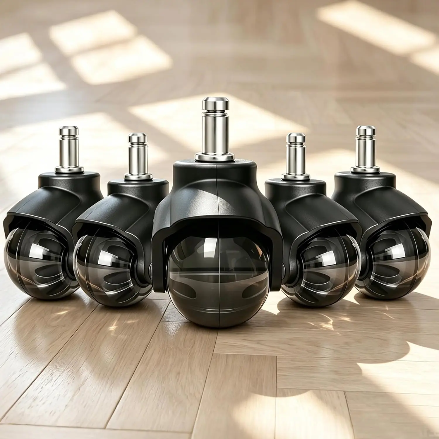 Office Chair Wheels, Heavy Duty 2 Inch Roller Chair Wheels for  Floors, Standard Stem 11 mm  Fit, Set of 5  Wheel Casters for Office Chair, Desk Chair, Gaming Chair