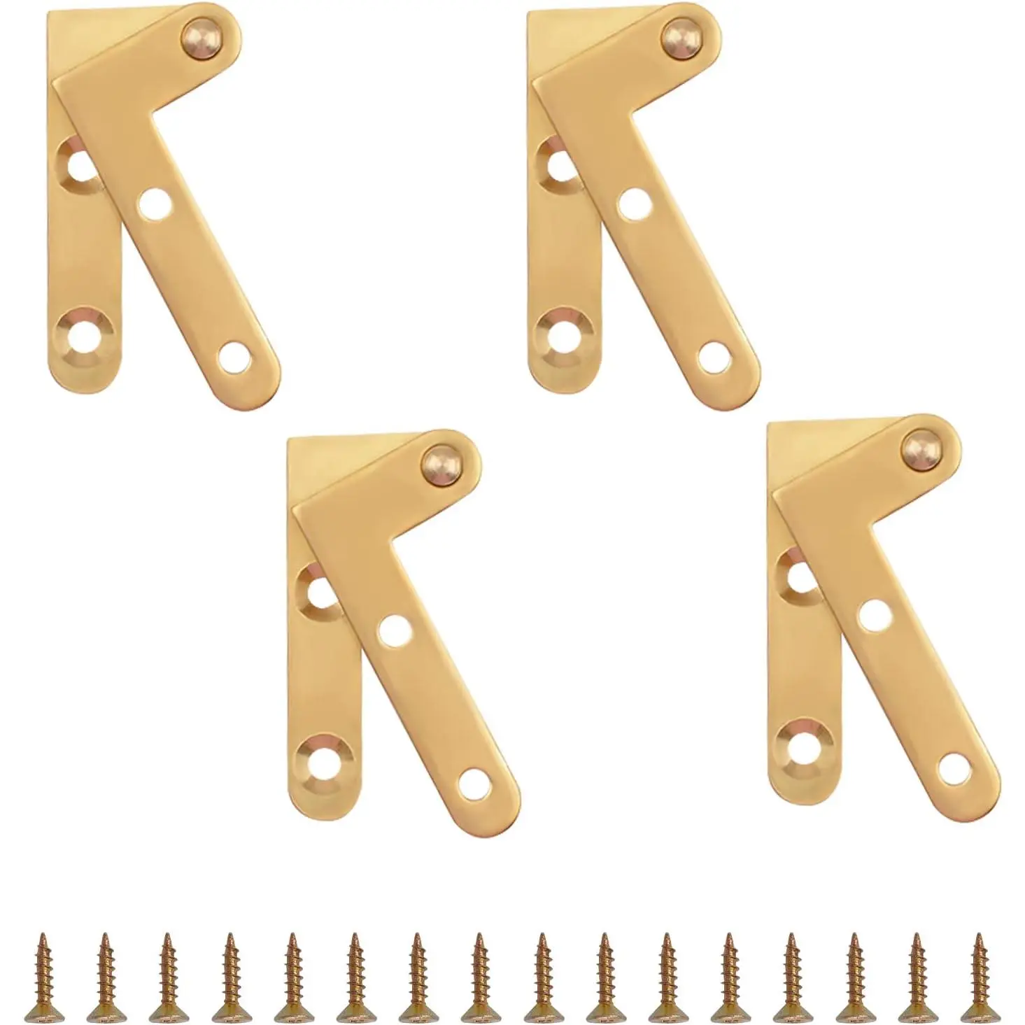 Rotatable Door Hinges, 4 count 360  Adjustable Pivot Hinge Stainless Steel   Hinges Heavy Duty Door Pivot Hinge for Windows Cabinet