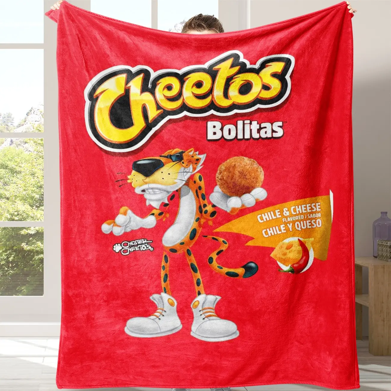 Cheetos Corn Dog Flannel Blanket, Cozy Soft Nap Blanket for Sofa Bed, Realistic Food Blanket, Warm Lightweight Throw for Home Office Travel Camping