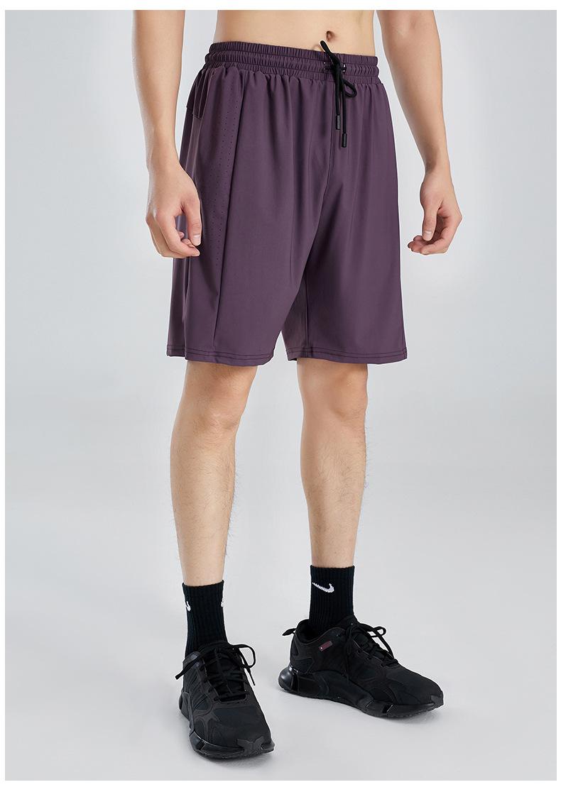 2026 New Men's Breathable Casual Shorts, Ice Silk Thin Quick-Dry Sports Fitness Shorts for Outdoor Running