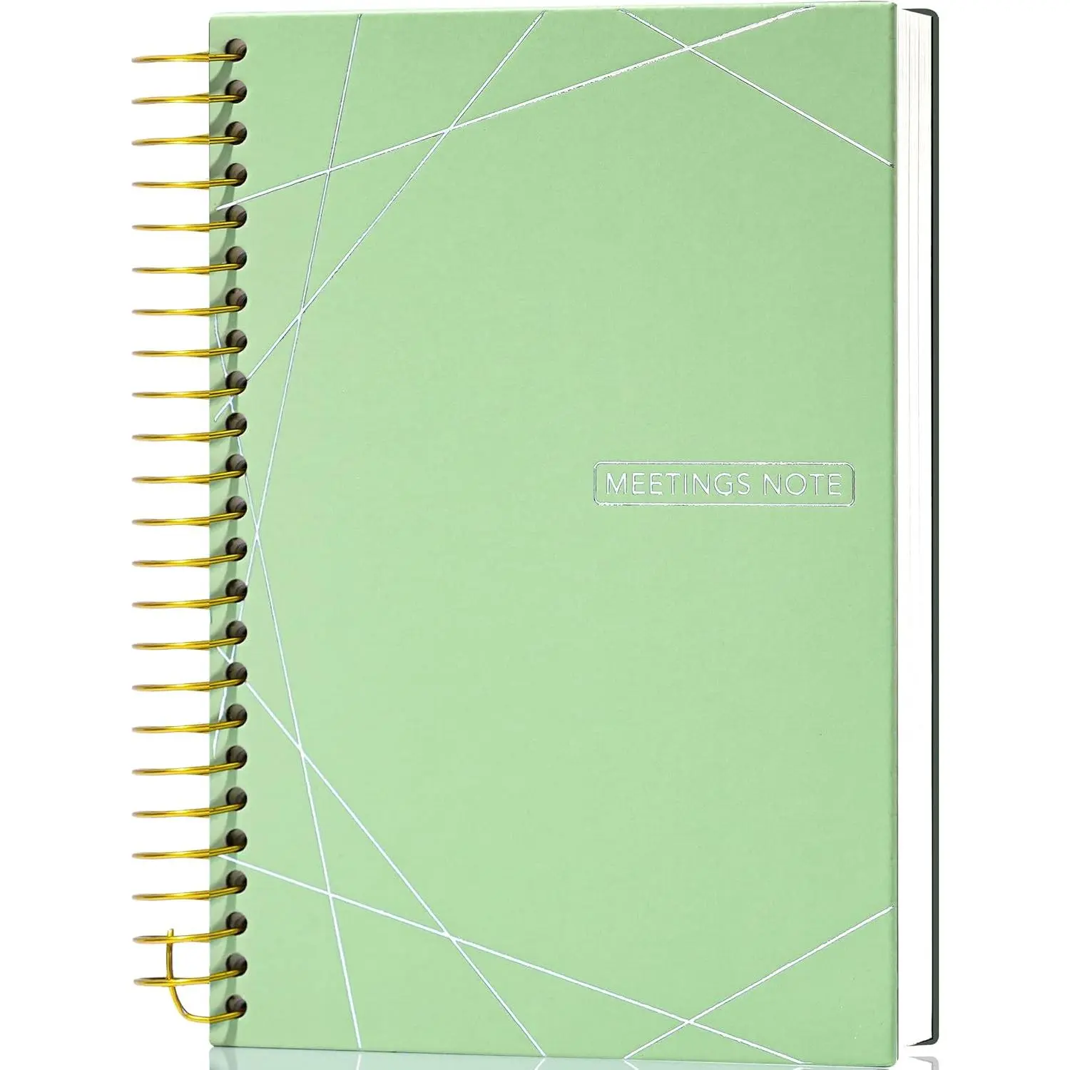Meeting Notebook for Work with Action Items 240 Pages Meeting Notebook Planner Organizer for Work Office Spiral Meeting Notes Notebook for Women Men, A5 Green