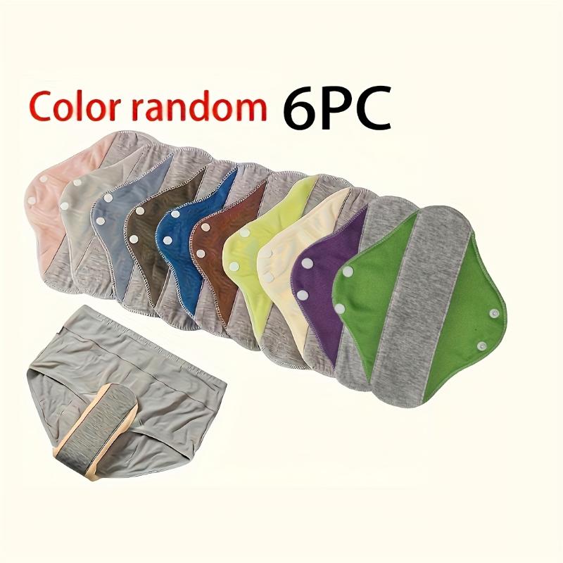 6pcs set of acrylic fabric, graphene pads, reusable, leak-proof, sanitary urine protection pads, menstrual and care