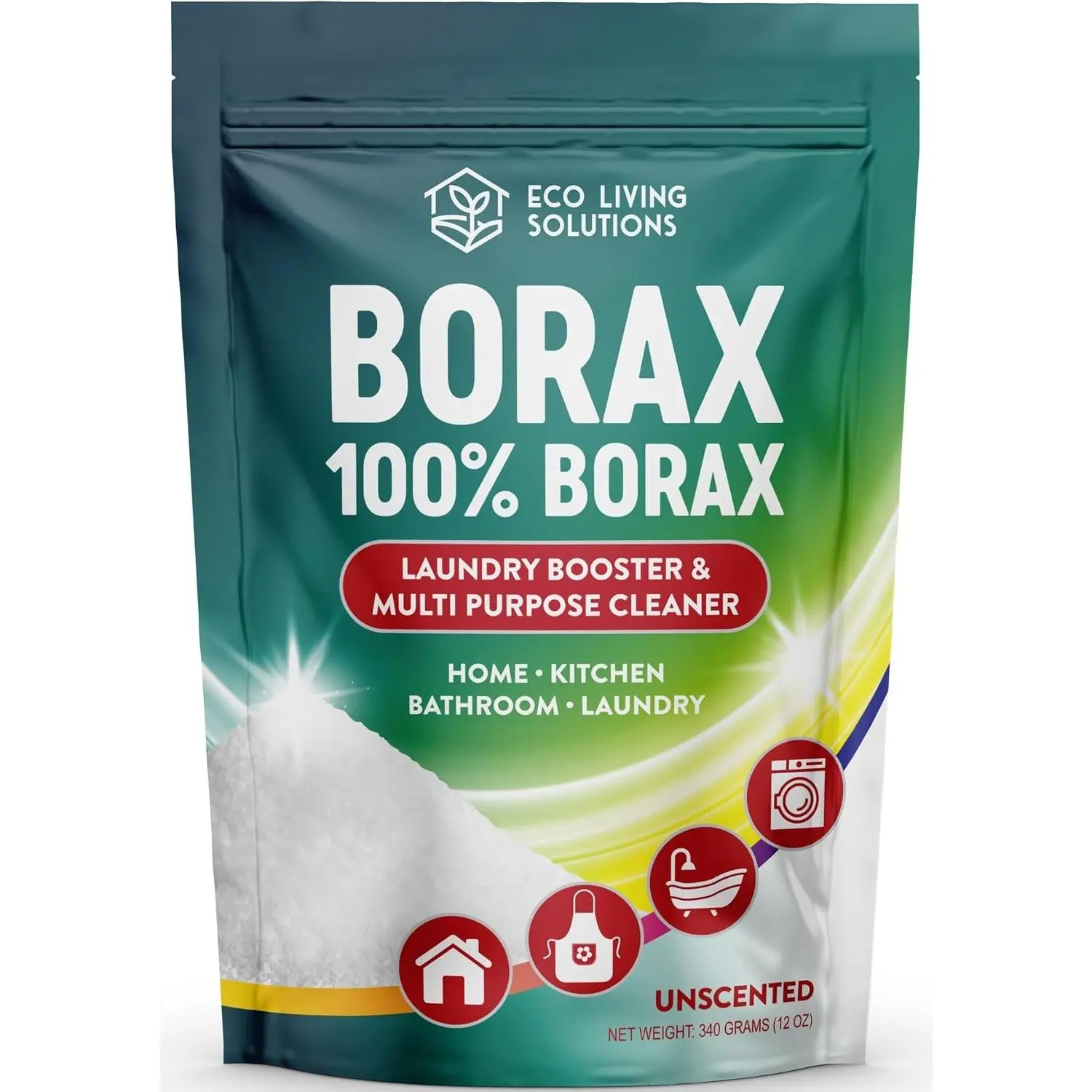 Borax Powder Laundry Detergent Powder Laundry Booster Great Washing Machine Cleaner Multi-Purpose Household Cleaner (12 oz)