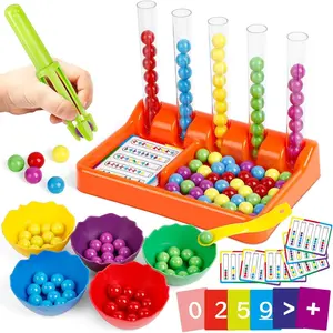 Counting and Color Sorting Toys for Toddlers,Tweezer Tongs Color Sorting Kit,Montessori Preschool Kindergarten Learning Activities,STEM Math Manipulatives,Educational Fine Motor Skillsfidget toys