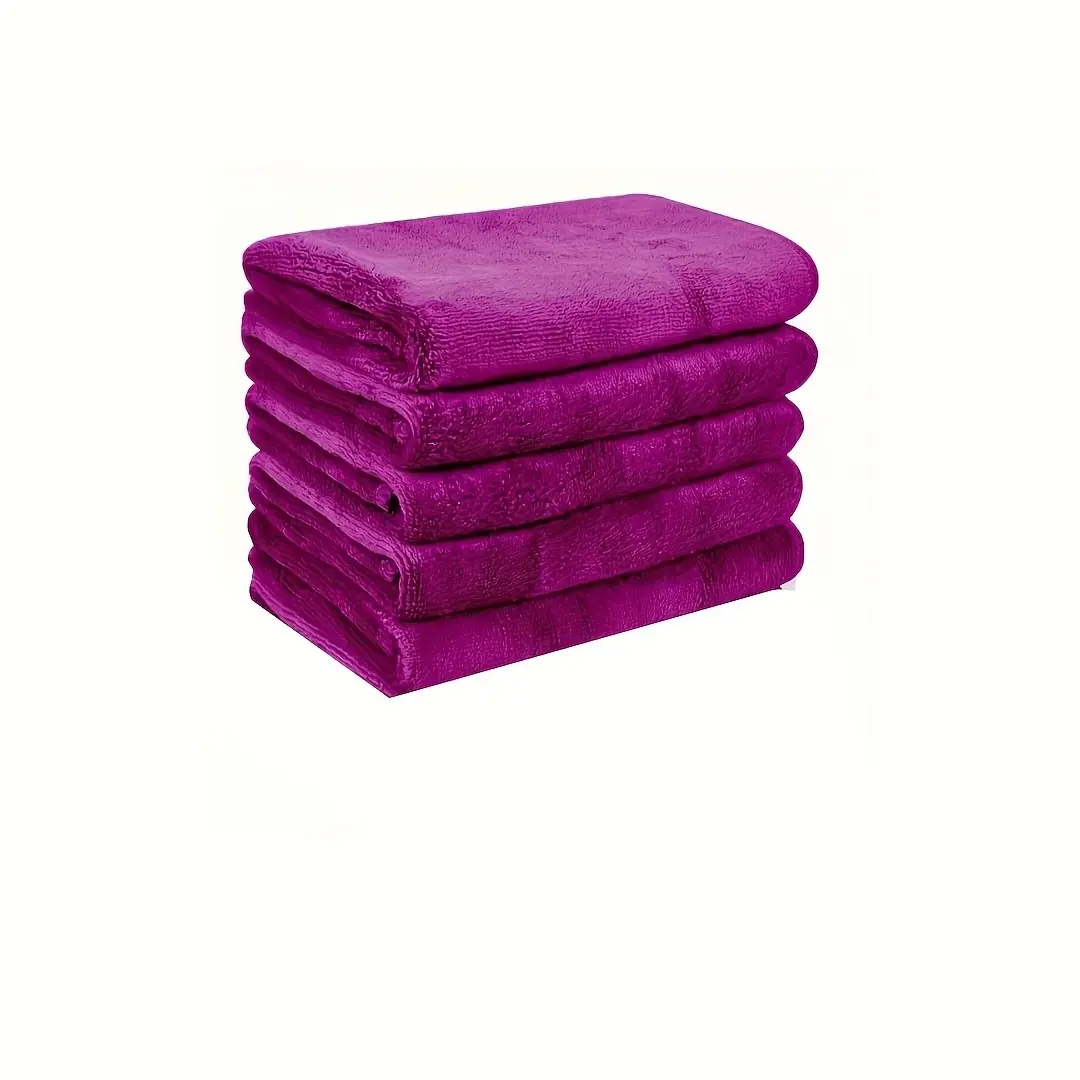 5pcs/set Packs Soft Towel Quick Drying Face Cleaning Towel Face Cloths Reusable Makeup Remover Cloths Microfiber Facial Cloths For Washing Face Makeup Washcloths Facial Towels Wine Red