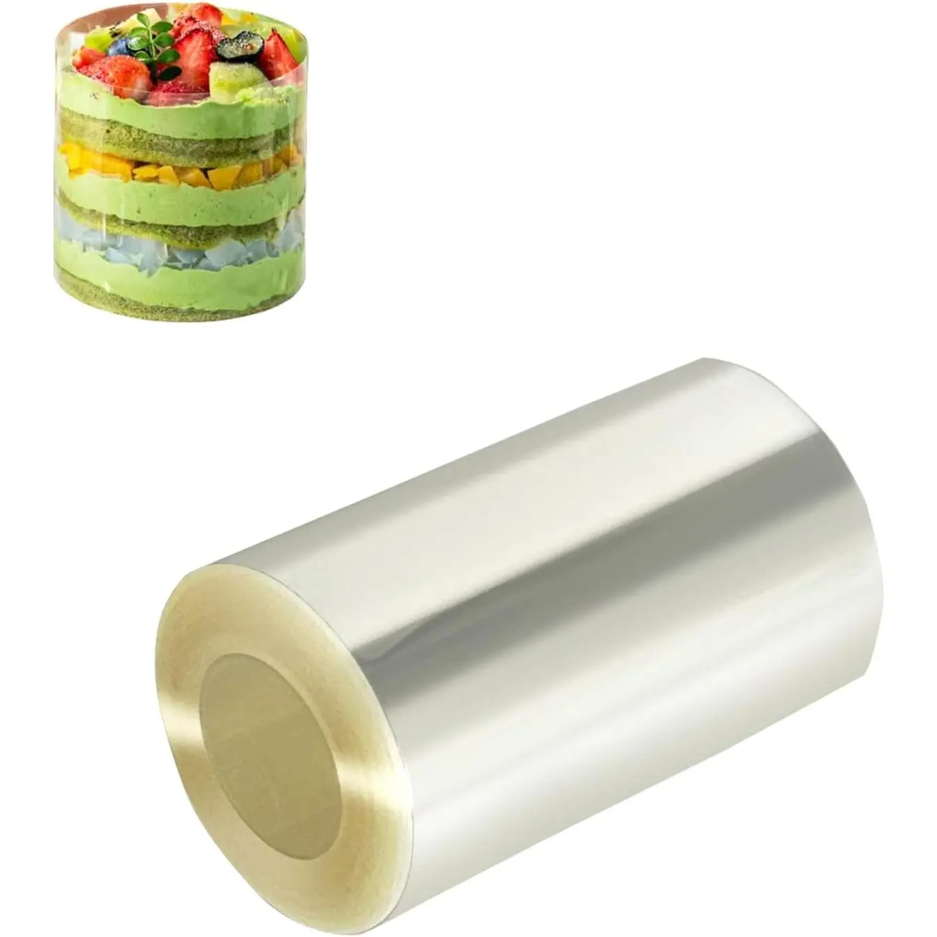 Cake Collars 3×394inch Transparent Acetate Sheet Cake Rolls Clear Cake Strips for Chocolate Mousse Baking Cake Decorating