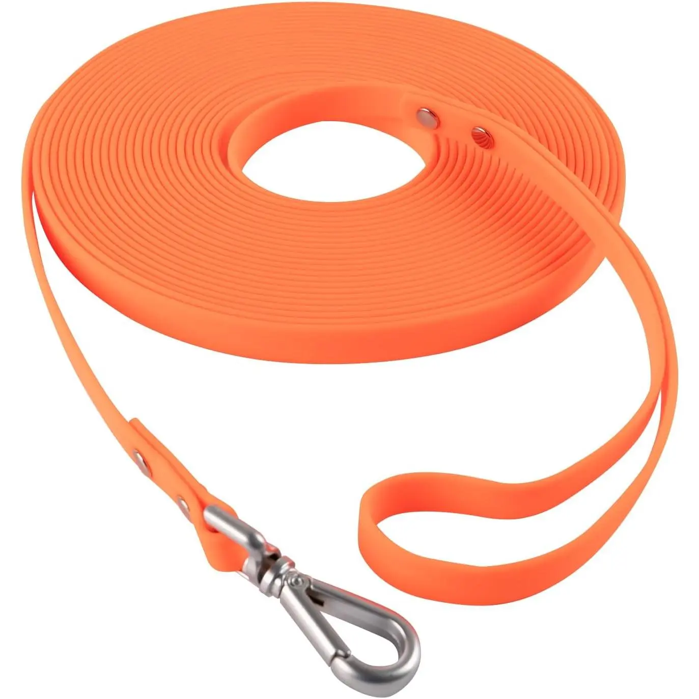 Dog Training Long Leash Waterproof Long Line Heavy Duty Outdoor Recall Lead 10ft 15ft 20ft 30ft 50ft for Small Medium Large Dog (Orange, 30FT)