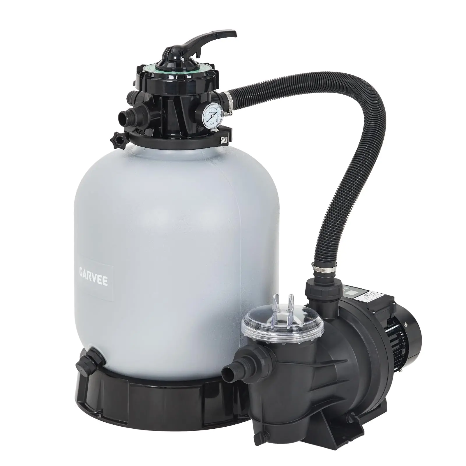 Sand Filter Pump for Above Ground Pool, 1/3 HP 3962 GPH High Flow Pool Filter System with 7-Position Multi-Port Valve, Complete Above Ground Swimming Pool Filter Pump for Pool Water Circulation