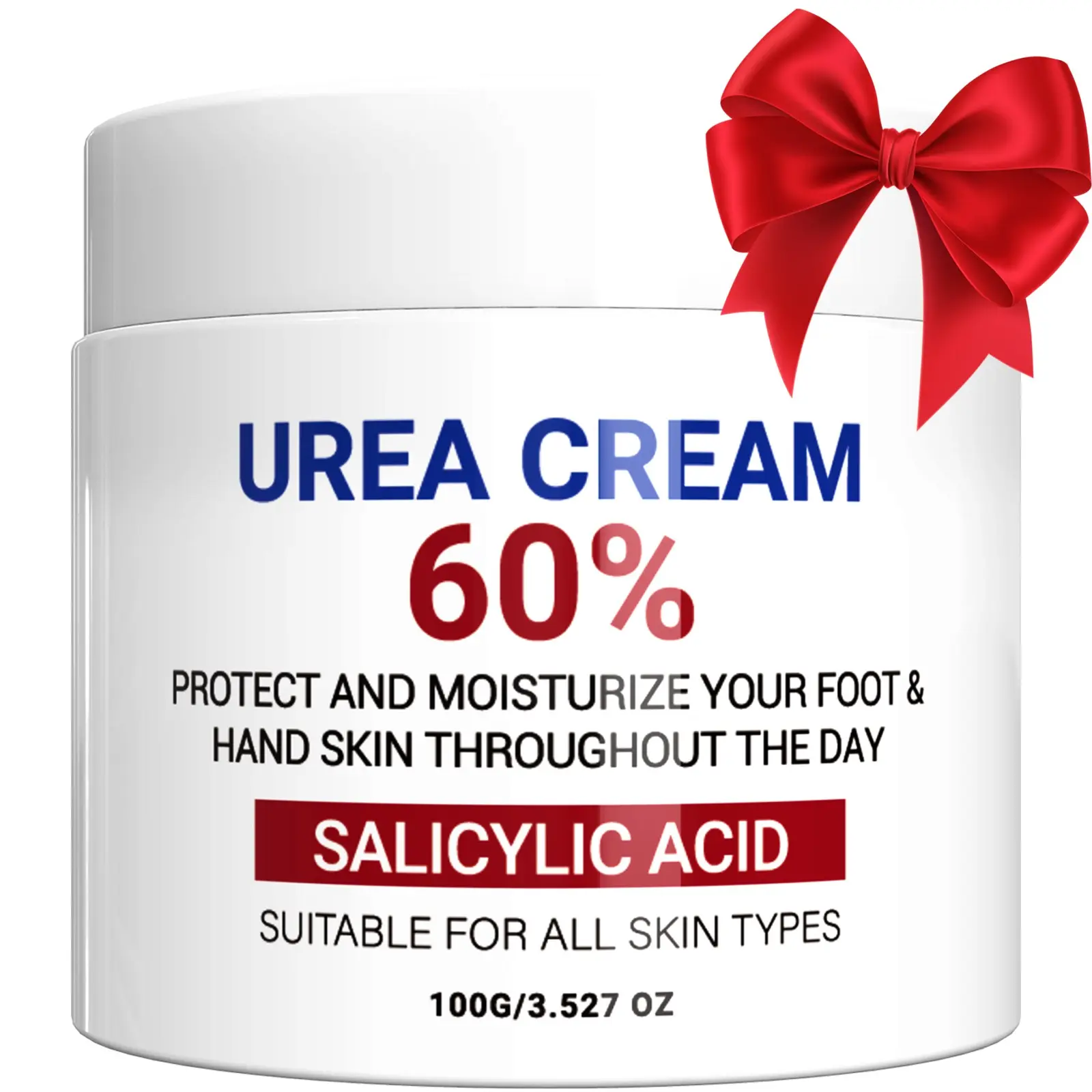 60% Urea Cream, Urea Foot Cream, Hand Feet Cream, Intensive Foot Care, Hand Cream For Dry Cracked Hands, With Salicylic Acid, Long-Lasting Moisturizing, Unisex, Suitable For All Skin Types, Foot Moisturizer, Holiday Gifts-100g