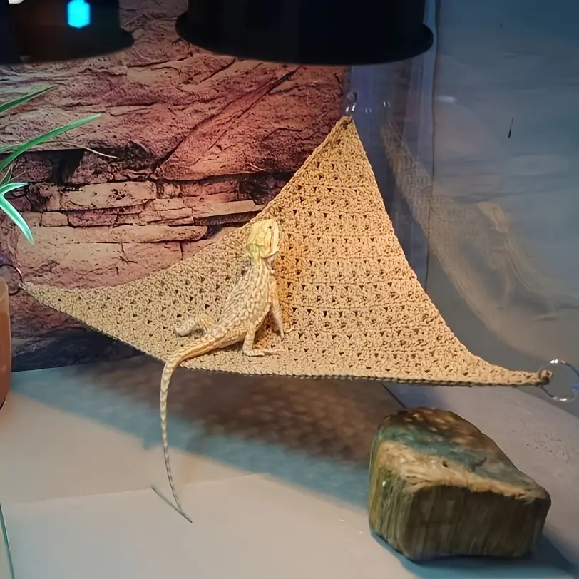 3pcs/set Suction Cup Fixed Woven Hammock, Hamster Toy, Iguana Pet Sleeping Climbing Net, Constant Temperature Box, Swing Climbing Web, Activity, Mental Stimulation