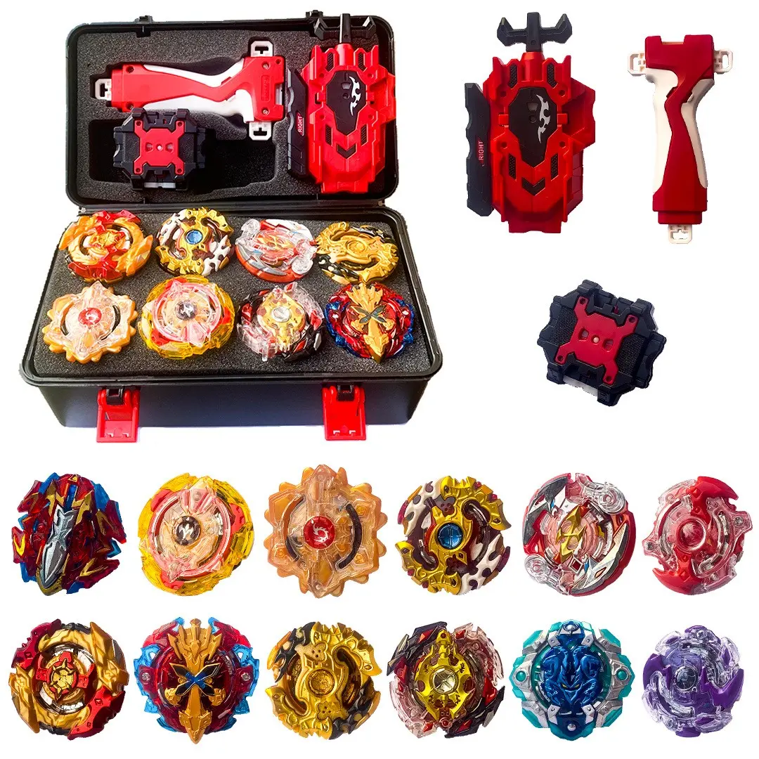 New Burst Series Gyro Set, 12 Gyros, Two Bidirectional Launchers, Compatible with All Gyros, Includes Handle and Tool Box