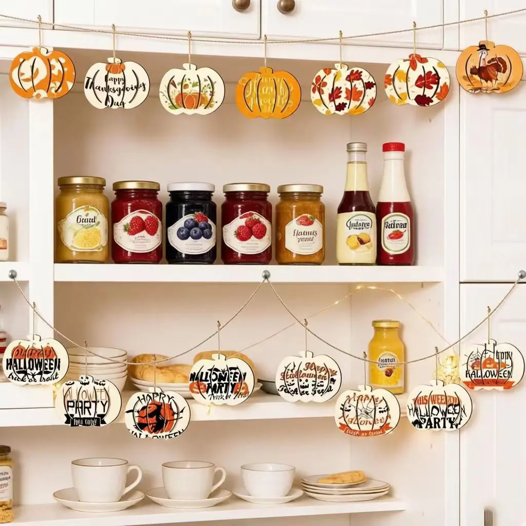 Halloween Wooden DIY Pumpkin Painting Kit, 10/20 Pieces, Party Scene Decor Set, Home Decoration, Thanksgiving Christmas Crafts