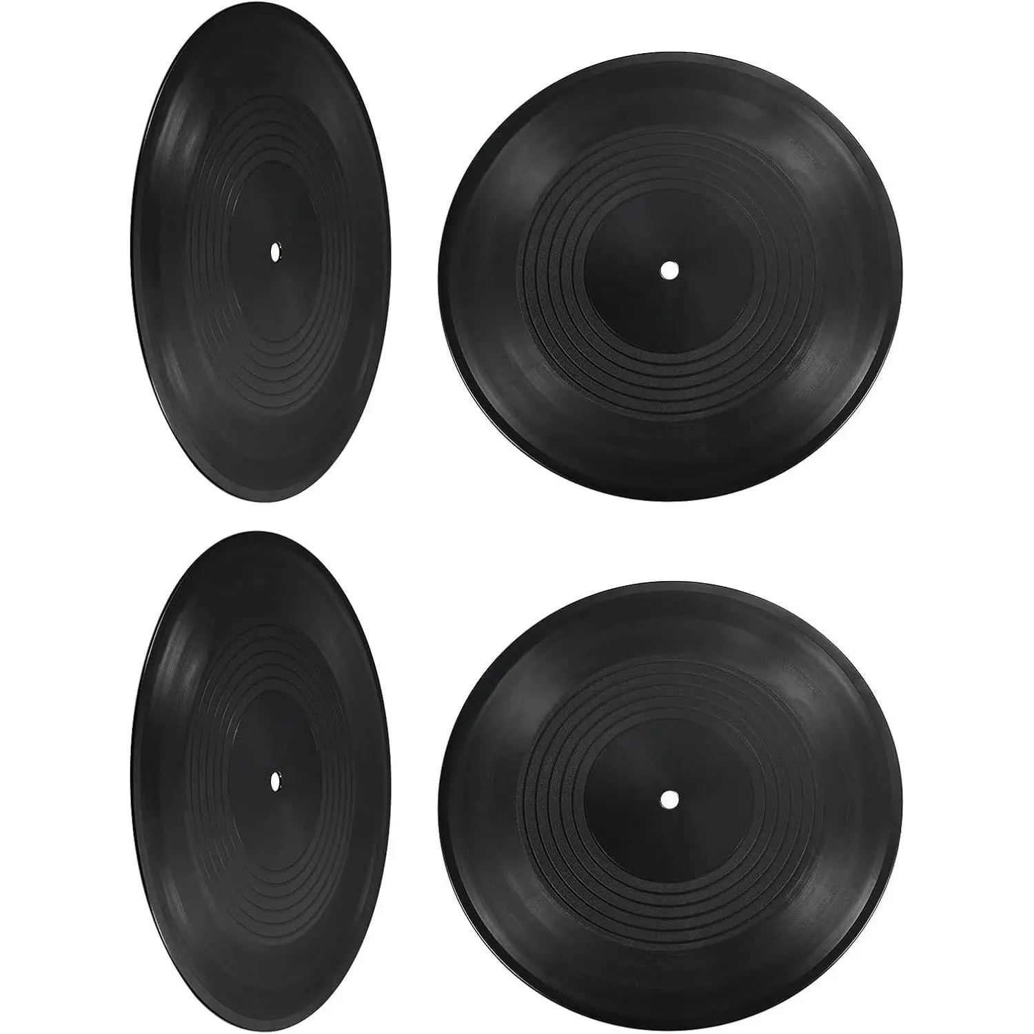 Blank Vinyl Records, 12 Inch 2 Pack CD  Vinyl Records for Wall Aesthetic Decor, Decorative Records for Roll  Room Rock Party DIY Decoration, Black