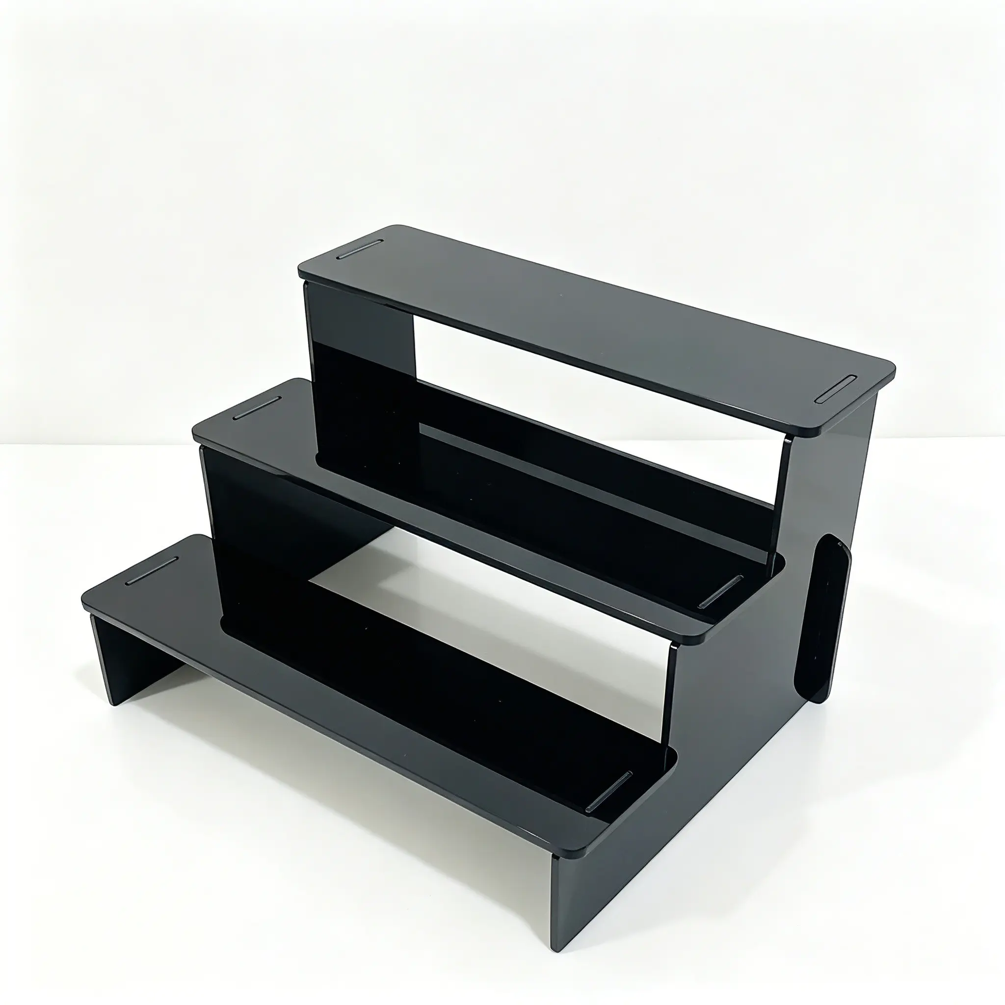 3-Tier Large Staircase Storage Rack, Perfume, Lipstick, Jewelry Display Stand, Ear Rings and Dolls Organizer, Space-Saving Design