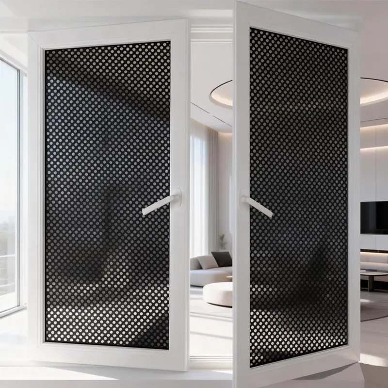 Self-Adhesive Glass Film Window Wall Decorative Stickers Mesh Shading Film Car Shading Insulation Film For Home Office Decoration PVC Waterproof Stickers Window Decals