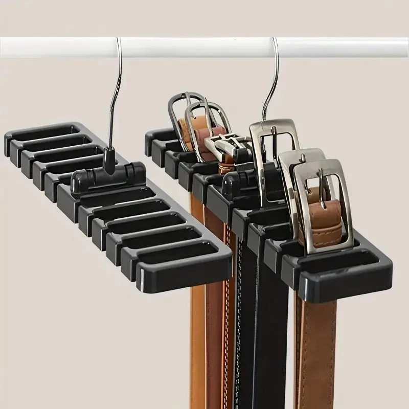 1pc Multi-Functional Belt Hanger Space-Saving Closet Organizer for Belts Ties Accessory Storage Durable Plastic Construction