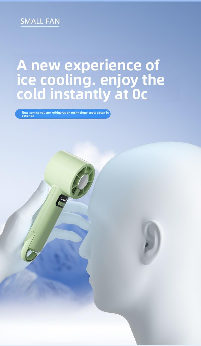 New USB Handheld Fan, Semiconductor Cooling Fan, Five-Speed High-Speed Turbo Fan