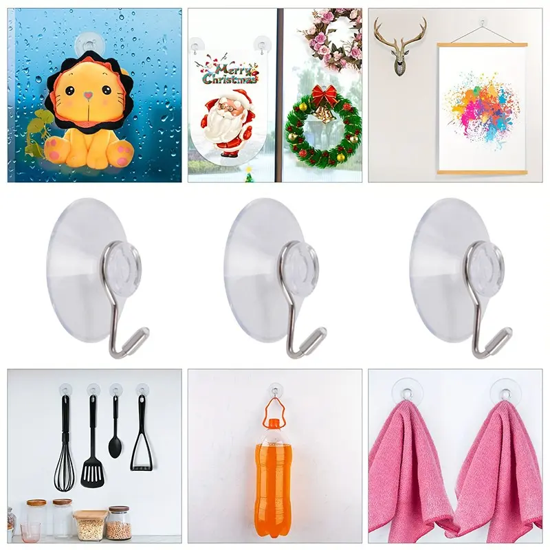 Micro Suction Cup Holder, No Drilling Christmas Light Stand, Multi-Functional Decor Hook, Durable, Space-Saving, Ideal for Home Decor