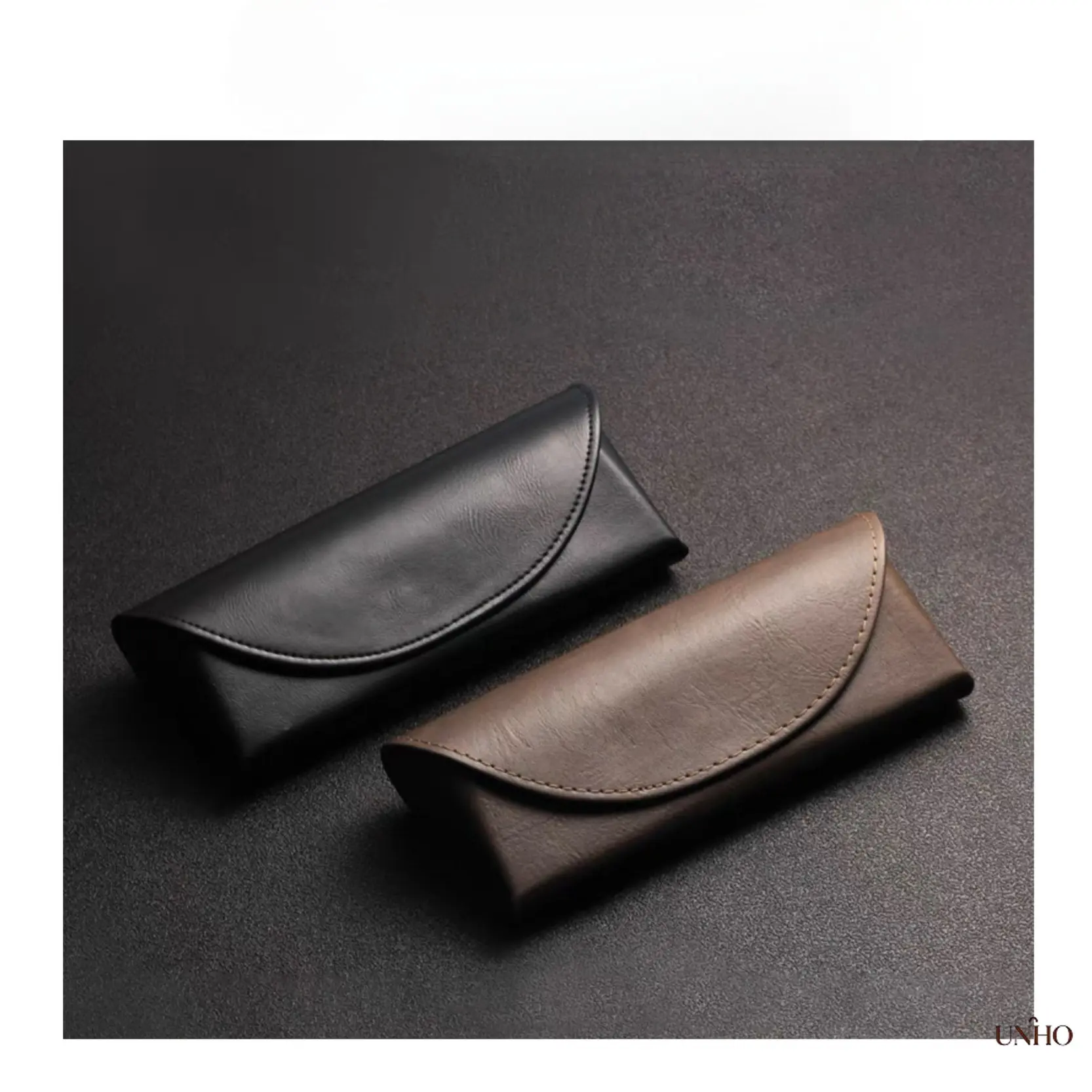 Handmade Lambskin Glasses Case - Vintage Premium Aesthetic, Lightweight Pressure-Resistant Portable Unisex Storage Box for Sunglasses & Eyeglasses