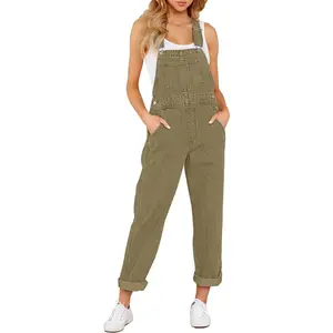 Women's Casual Stretch Adjustable Denim Bib Overalls Jeans Pants Jumpsuits