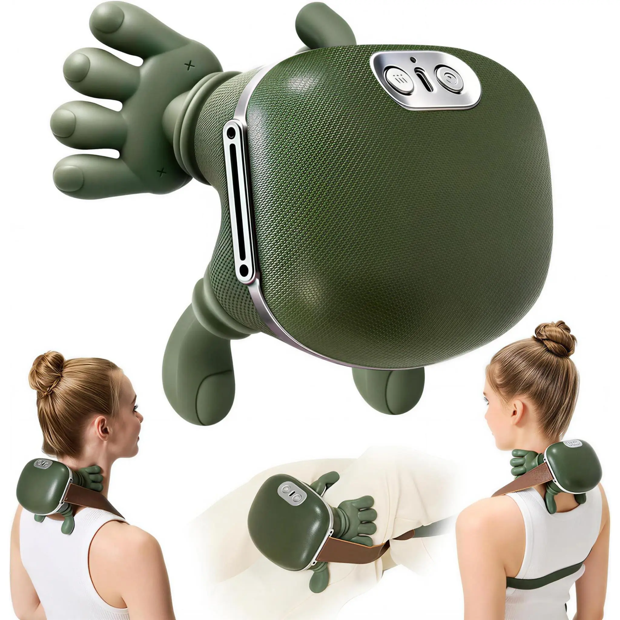 2026 Upgraded Wireless Neck & Shoulder Massager with Heat - Deep Tissue 3D Kneading Electric Cervical Massager, Home Supplies, 1.5 lbs, 2000mAh Lithium-Ion, Portable Anniversaries Gift for Adult Pain Relief