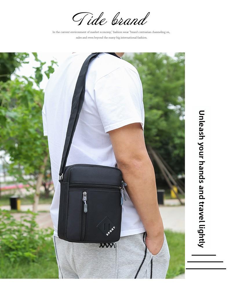 Casual Business Men Messenger Bag Version Simple Oxford Cloth Cross Body Shoulder Bag for Male Daily Use, Work, Travel Outdoors