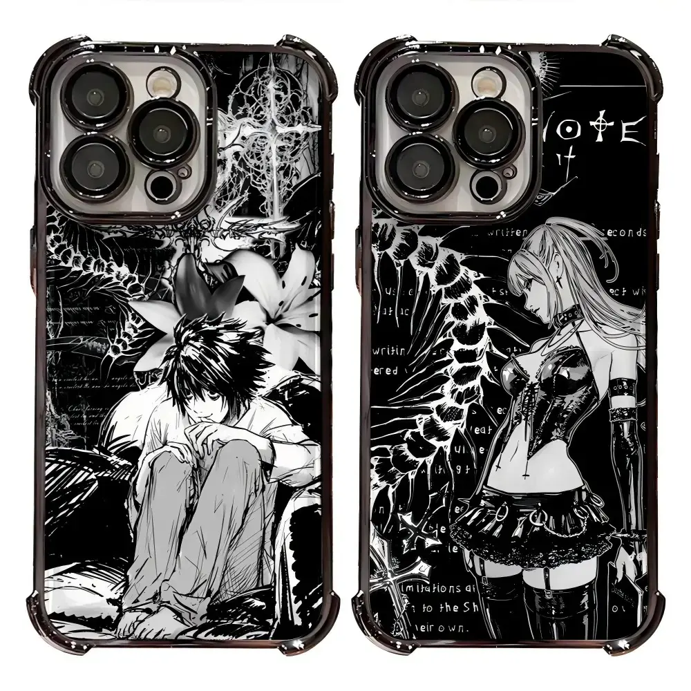 Y-Dark Aesthetic Deatthh N0te Transparent Soft Cell Case, durable smartphone cover,Having good protective properties,for iPhone 16 15 14 13 12 11 17Pro Max,for Samsung S25 S24 S23 S22 Ultra,Suitable for giving as gifts, for Christmas and Thanksgiving Day