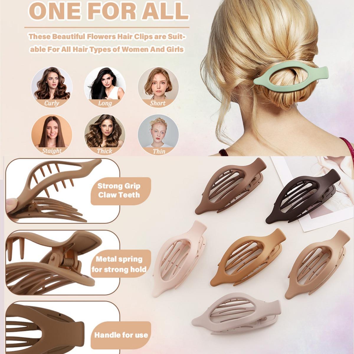 AWAYTR 6Pcs/Set French Flat Hair Clips for Women Girls Concord Hair Clip Thin Thick Hair Strong Hold No Slip Grip Hair Claw Clips AWAYTR 6Pcs/Set French Flat Hair Clips for Women Girls Concord Hair Clip Thin Thick Hair Strong Hold No Slip Grip Hair Claw Clips