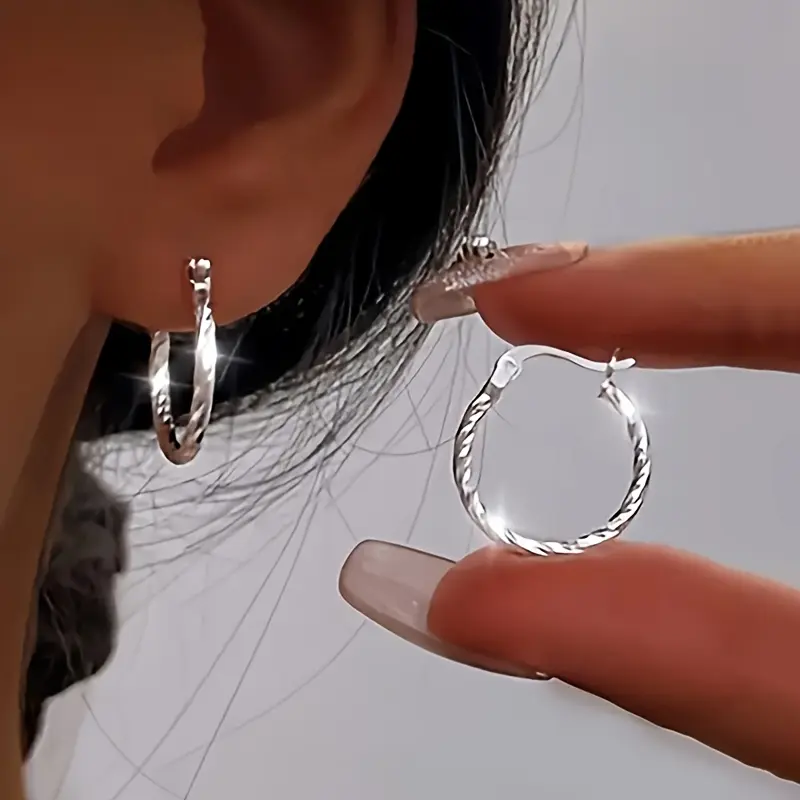 Stainless Steel Hoop Earrings for Women, Hypoallergenic Lightweight Comfortable Earrings for Daily Wear Party, Fashion Jewelry Gift