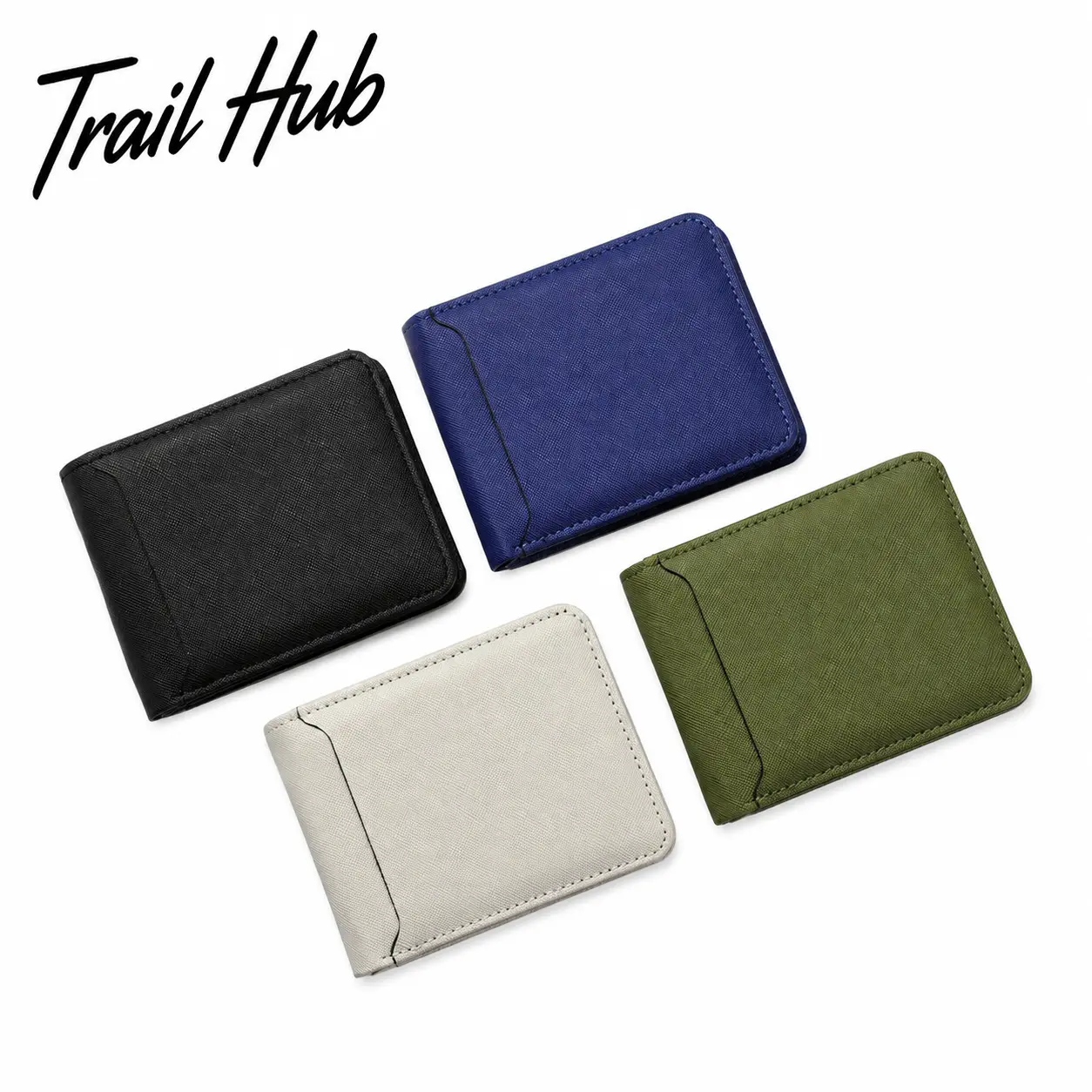 Men's Slim Premium PU Leather Wallet - Plain Flap, Organized Slots, Cash Compartment, RFID Blocker Lining, Spacious, Durable, Minimalist, Functional for Modern Professionals' Secure Daily Carry
