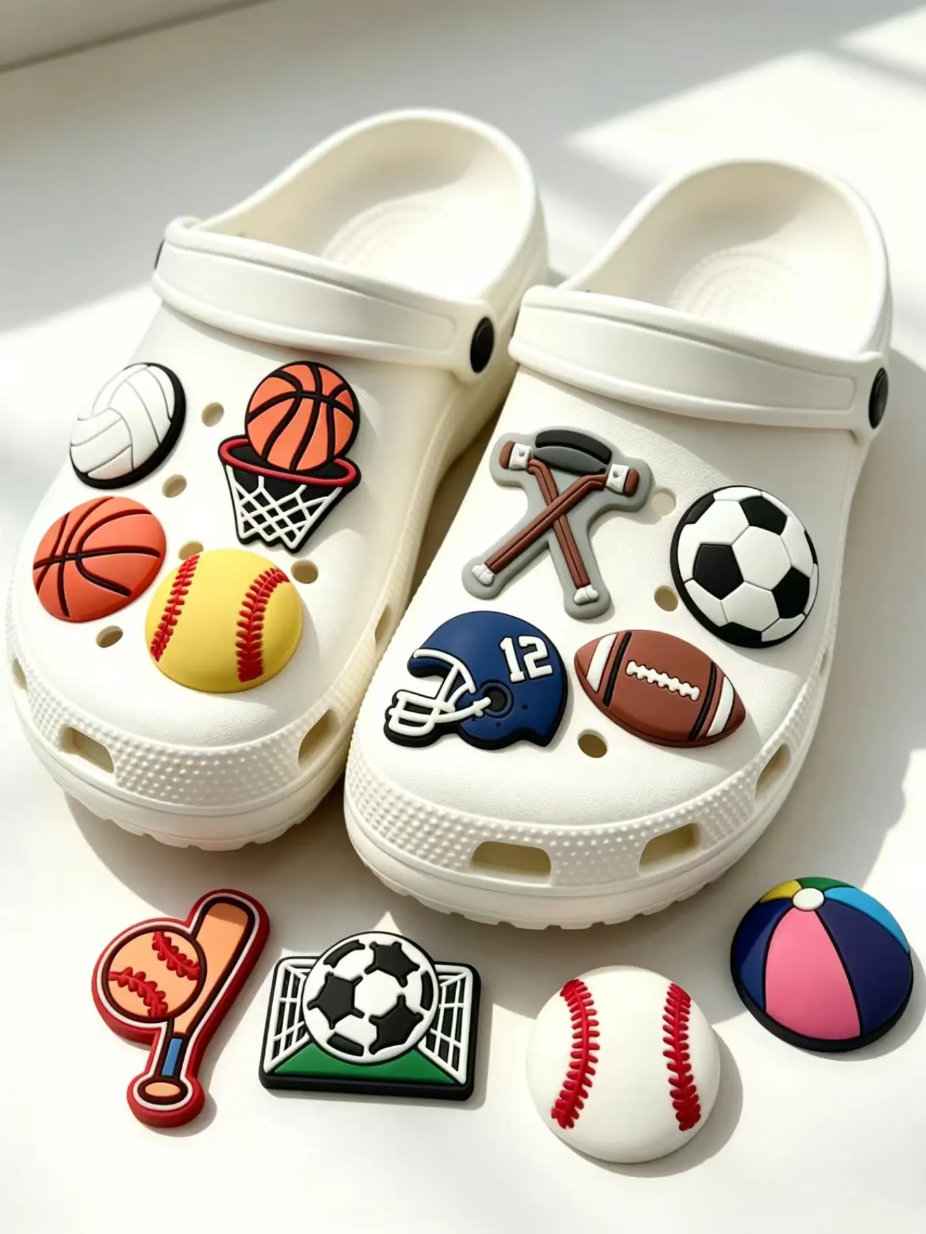 Baseball Fun Party Gift for Kids and Adults, Unique Multicolor Customizable Shoe Decor, Shoe Accessories, Shoe Decoration Charms, Party Shoe Decor, Sports Shoe Decor, Shoes Decoration