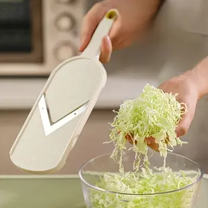1pc Cabbage Slicer and Shredder | Durable Plastic Kitchen Tool for Salad Preparation | Ergonomic Handle, Efficient Vegetable Shredding and Cutting | Ideal for Cabbage, Cucumber, Carrots | Includes Storage Container | Perfect for Home Cooking, Vegetab