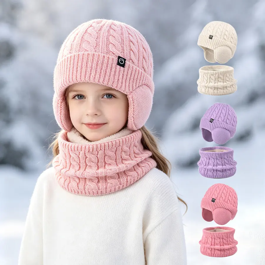 2026 Winter 3-Piece Knitted Hat Scarf & Touchscreen Gloves Set, Soft Fleece Lined Pom Pom Beanie, Long Cozy Knit Scarf, Touch-Friendly Warm Gloves, Chic Windproof Thermal Outfit Accessory, Ideal Warm Present For Holiday & Daily Cold Weather Wear