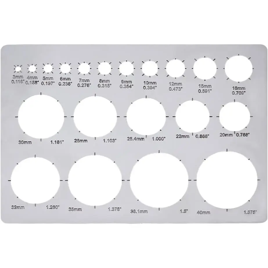 1 count Metal Circle Templates Circle Stencil for Drawing Stainless Steel Painting Stencils Circles Ruler Round Circles Tracers Stencil Templates Tool for Carving Drafting