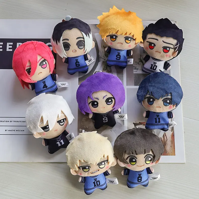 10cm Blue Lock Plush Toy Keychain Seishiro Nagi Isagi Yoichi Chigiri Bachira Meguru Charm Anime Peripheral Cute Stuffed Doll Bi