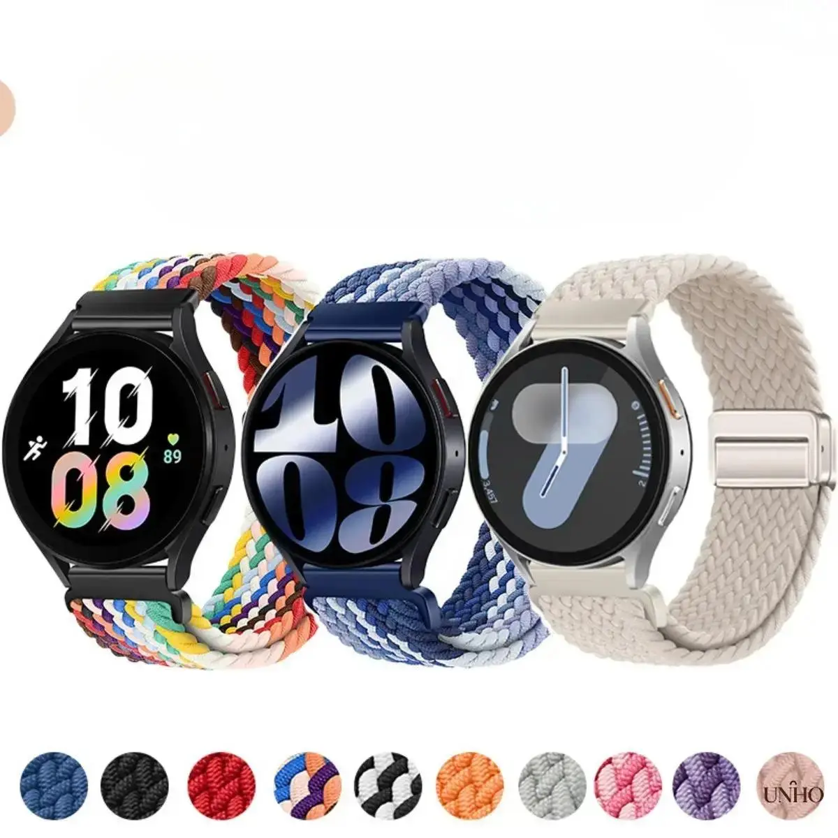 Magnetic Buckle Woven Nylon Fabric Watch Strap - Soft, Breathable, Adjustable Sport Wrist Band (18/20/22mm) Compatible with Samsung Watch 7, Huawei GT6 Pro, All Smartwatches, Light Practical Accessory for Daily Fitness, Outdoor Activities, Accessories