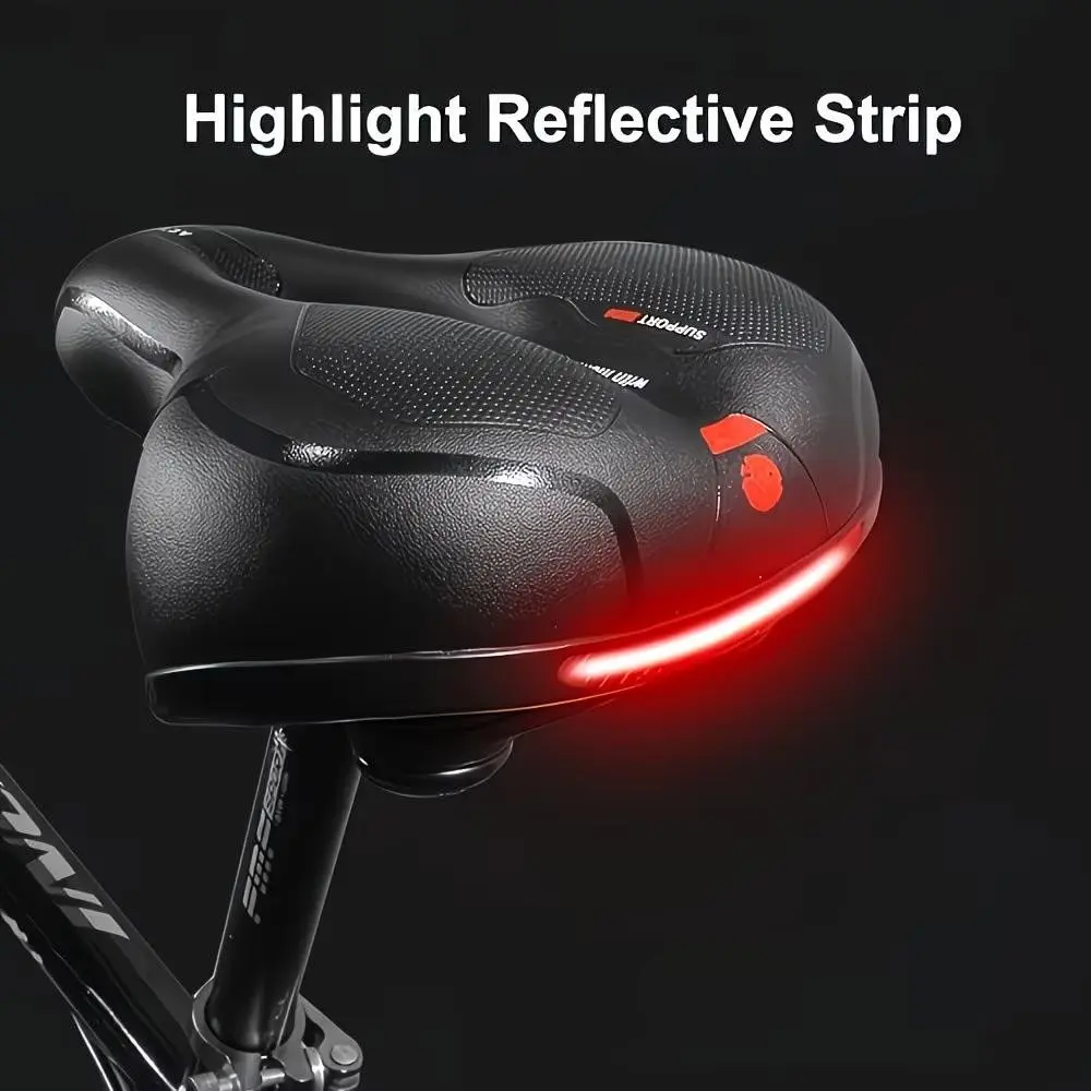 Comfortable Bicycle Seat Pad, Unisex, Wide Riding Experience, Dual Shock Absorption, Memory Foam, Waterproof, Suitable for All Bikes, Universal Fit, All Seasons