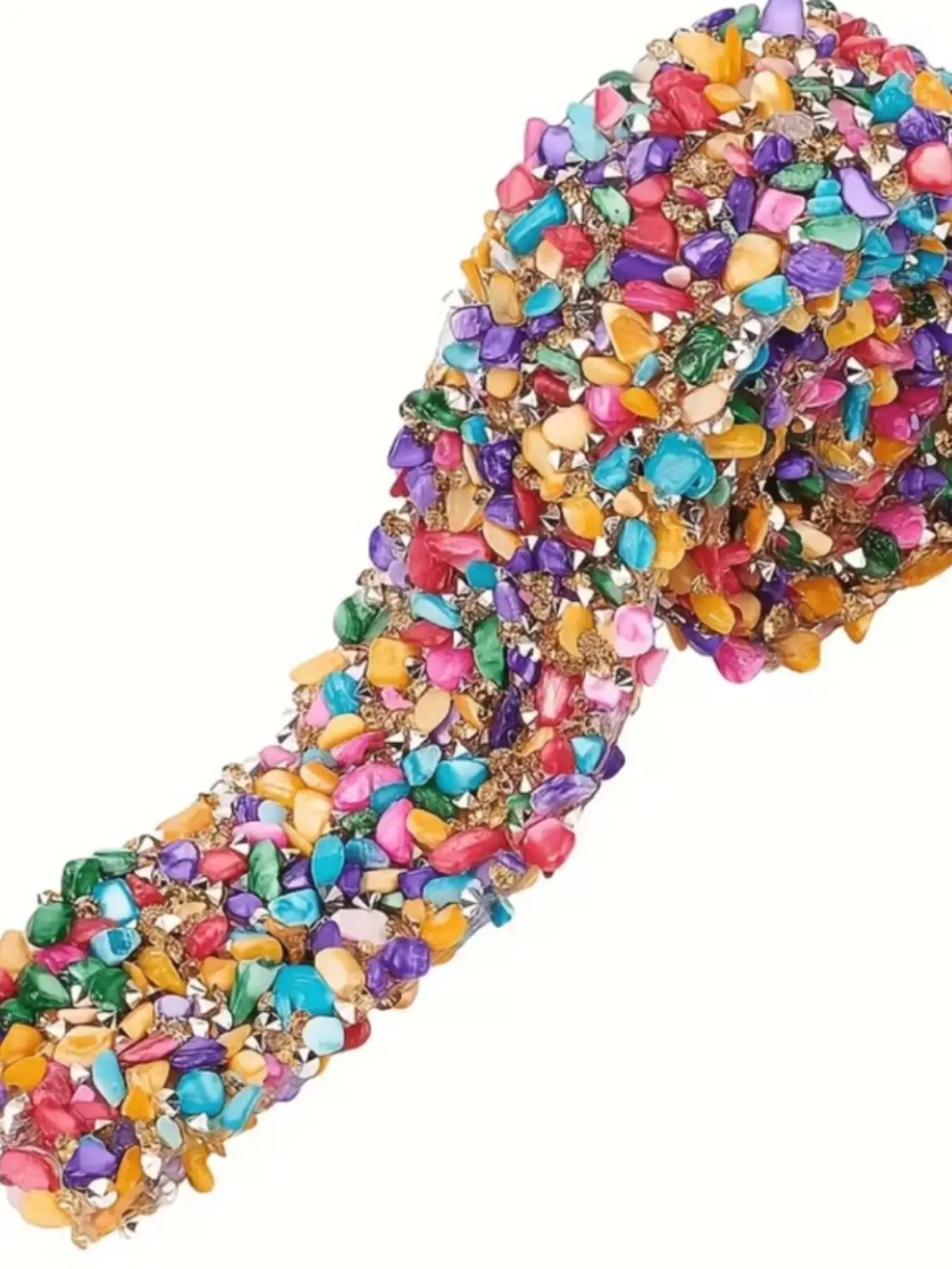 2cm Wide Glitter Rhinestone Ribbon, 92cm Self-Adhesive Sparkly Ribbon, Resin Material with Diamond Decor, DIY Party Decoration, Art & Craft, Glitter Trim Ribbon