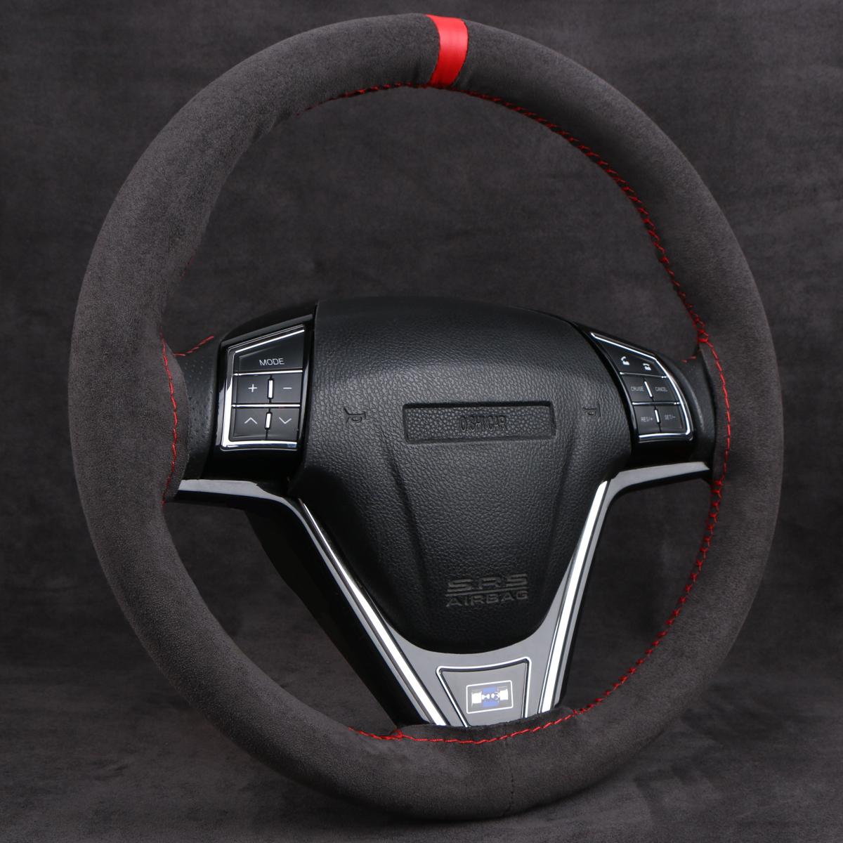 Universal Suede Car Steering Wheel Cover DIY Hand Sewing Soft Leather Braiding Cover For Auto Steering Wheel Universal Suede Car Steering Wheel Cover DIY Hand Sewing Soft Leather Braiding Cover For Auto Steering Wheel