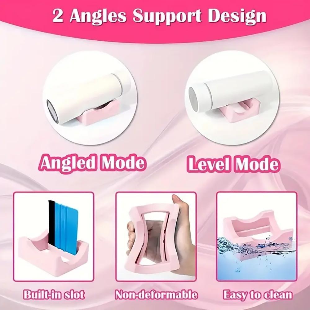 Cup Holder, 1 Set Including 1 Count Durable Silicone Cup Holder & 1 Count Scraper, Drinkware Accessories for Home Kitchen, Drink Holders