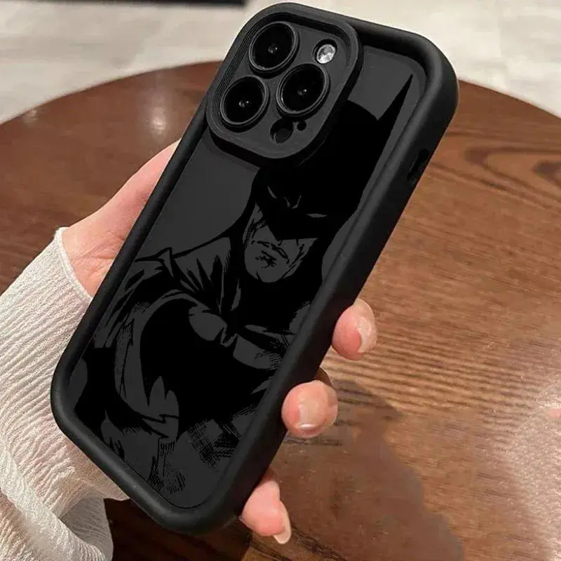 B-Batmans Art Colorful Silicone Cellphone Casing - Protective Back Cover with Resistance for iPhone 11,12,13,13 Mini,14,15,15 Plus,16,16e,17,17 Air,17E,17 Pro Max - Mobile Phone Accessory